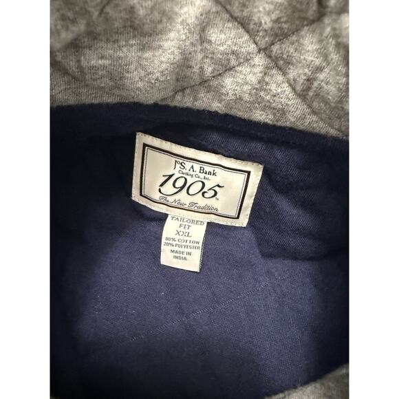 JoS. A. Bank Vest Tailored Fit Gray Zip Quilted Preppy Business Jersey Knit XXL - Picture 3 of 4